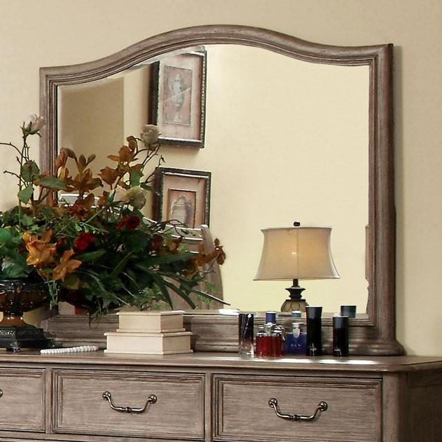 BELGRADE I Rustic Natural Tone Mirror - Furniture Center (NY)