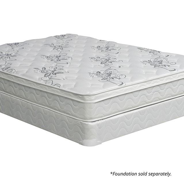 JALEN White 9" Euro Top Mattress, E.King - Furniture Center (NY)