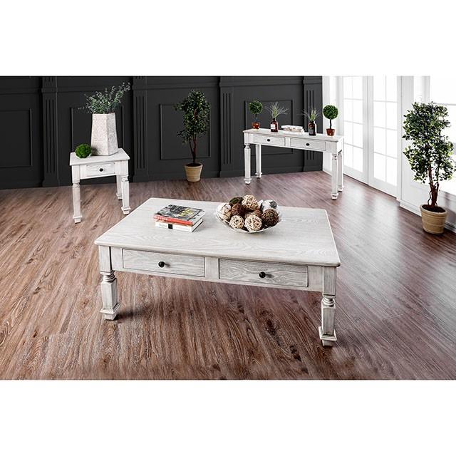 Joliet Antique White End Table - Furniture Center (NY)
