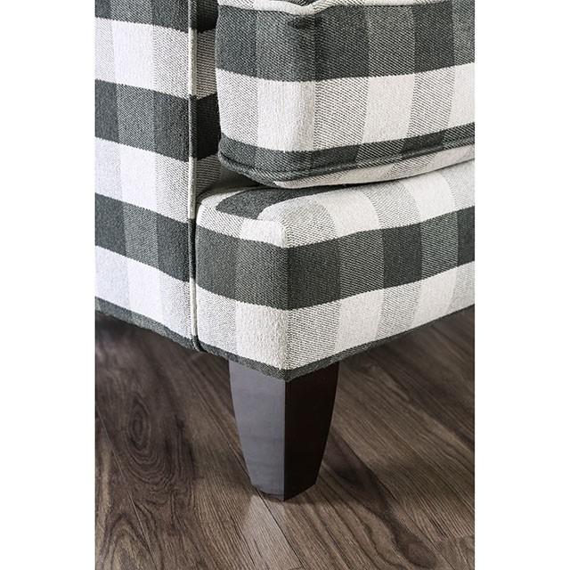 Patricia Ivory/Black Stripe Chair - Furniture Center (NY)