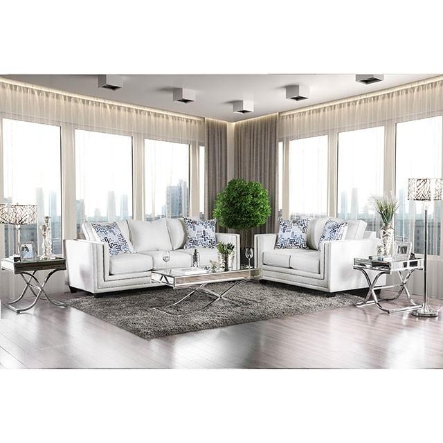 Ilse Off-White/Blue Sofa - Furniture Center (NY)
