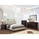 LEEROY Cal.King, E.King, & Full Bed Ivory & Gray - Furniture Center (NY)