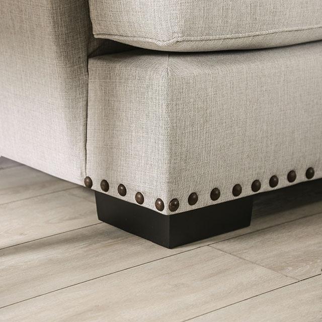 PICOTEE Sofa, Light Gray/Black - Furniture Center (NY)