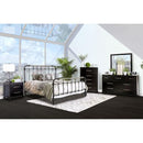 RIANA Antique Black Metal E.King, Full, Queen, & Twin Bed - Furniture Center (NY)