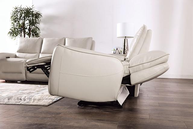 PHINEAS Power Sofa, Beige - Furniture Center (NY)