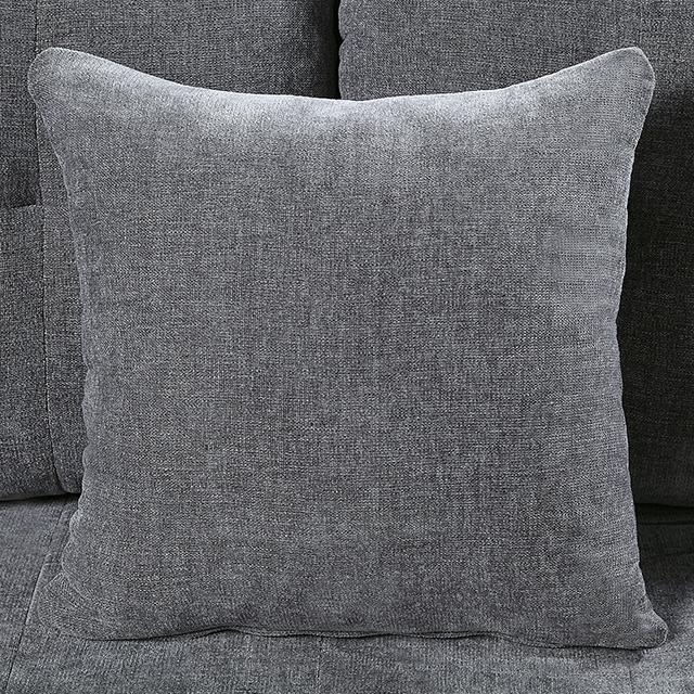 LYNDA Sofa w/ Pillows, Dark Gray - Furniture Center (NY)