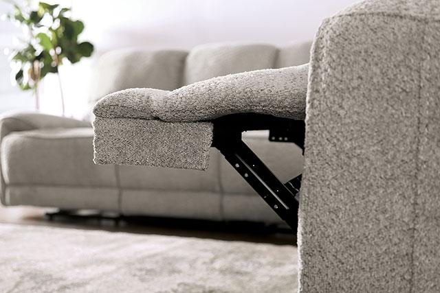 MORCOTE Power Sofa, Light Gray - Furniture Center (NY)