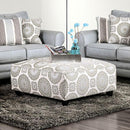 Misty Ivory/Pattern Ottoman - Furniture Center (NY)