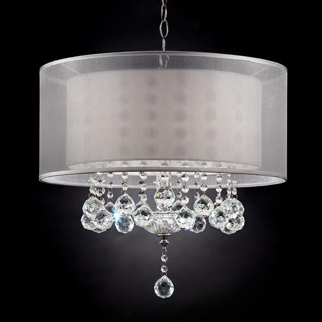 19"H Ceiling Lamp, Hanging Crystal - Furniture Center (NY)