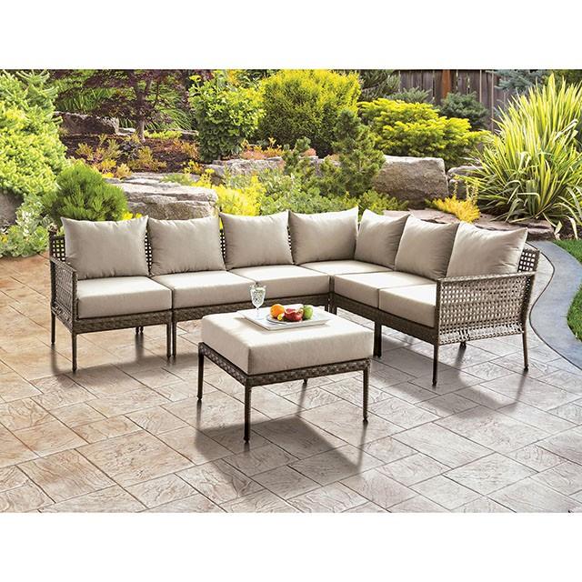 ALEISHA Patio Ottoman - Furniture Center (NY)