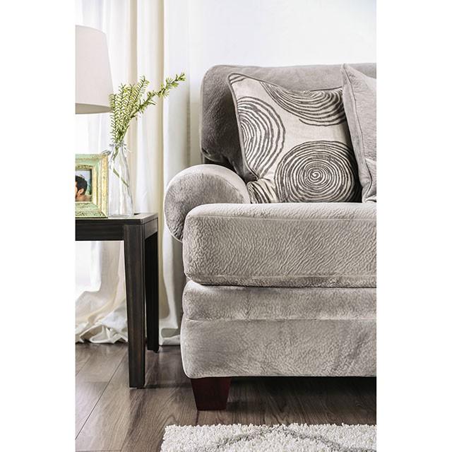 Bonaventura Gray/Pattern Sofa - Furniture Center (NY)