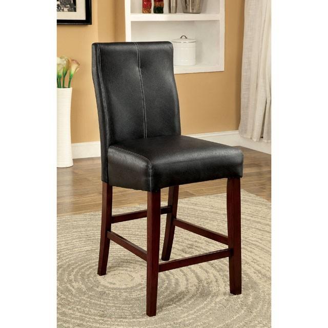 BONNEVILLE II Brown Cherry/Black Counter Ht. Chair (2/CTN) - Furniture Center (NY)