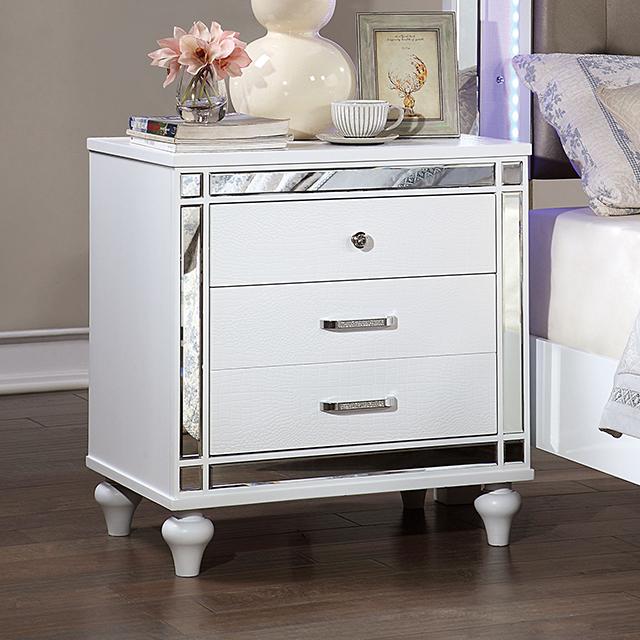 BRACHIUM Night Stand, White - Furniture Center (NY)