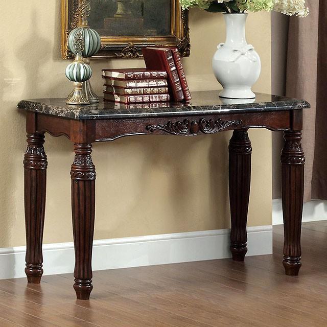 Brampton Espresso/Black Faux Sofa Table - Furniture Center (NY)