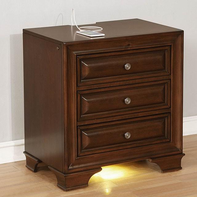 Brandt Brown Cherry Night Stand - Furniture Center (NY)