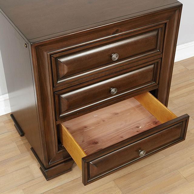 Brandt Brown Cherry Night Stand - Furniture Center (NY)
