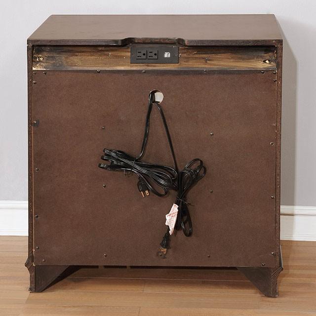 Brandt Brown Cherry Night Stand - Furniture Center (NY)