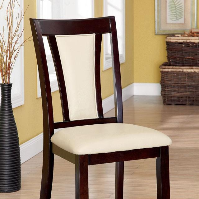 BRENT Dark Cherry/Ivory Side Chair (2/CTN) - Furniture Center (NY)