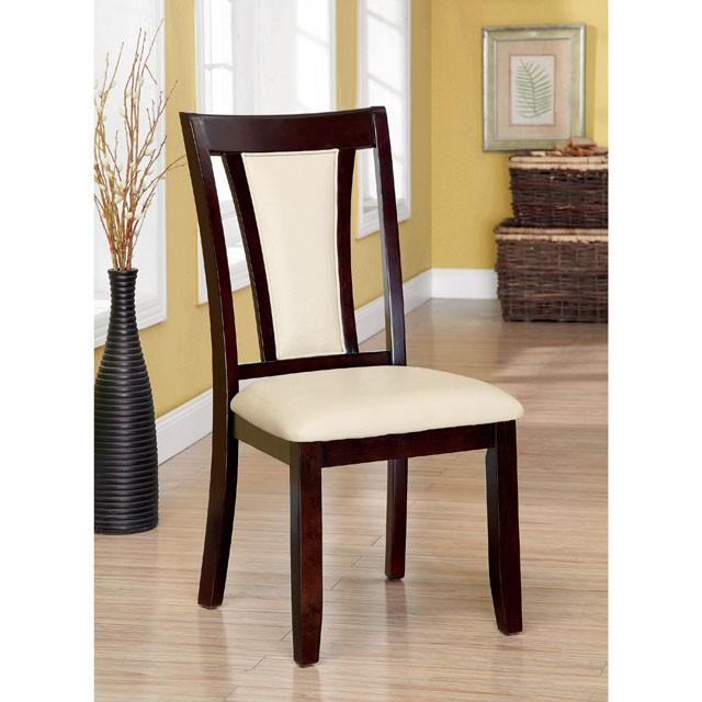 BRENT Dark Cherry/Ivory Side Chair (2/CTN) - Furniture Center (NY)