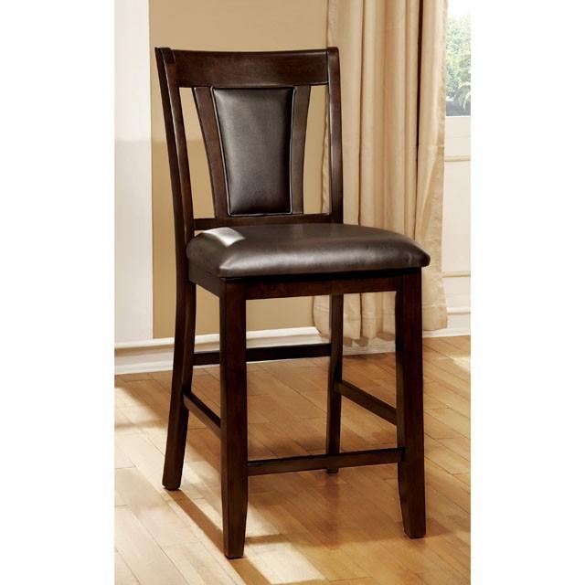 BRENT II Dark Cherry/Espresso Counter Ht. Chair (2/CTN) - Furniture Center (NY)