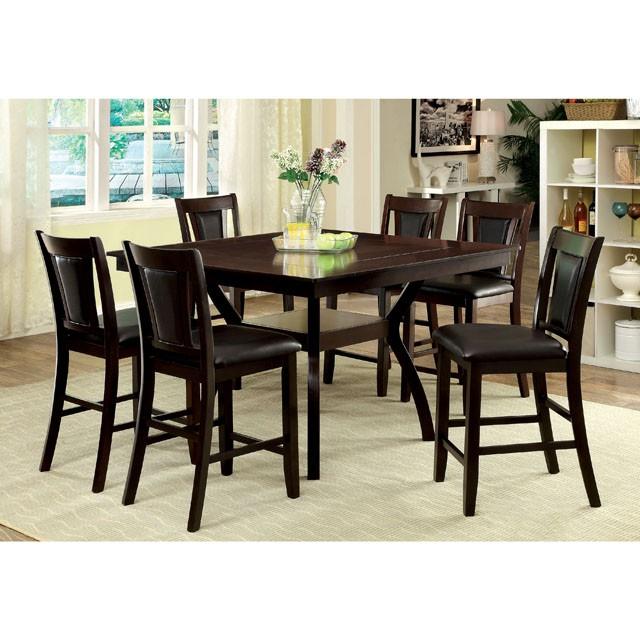BRENT II Dark Cherry/Espresso Counter Ht. Chair (2/CTN) - Furniture Center (NY)