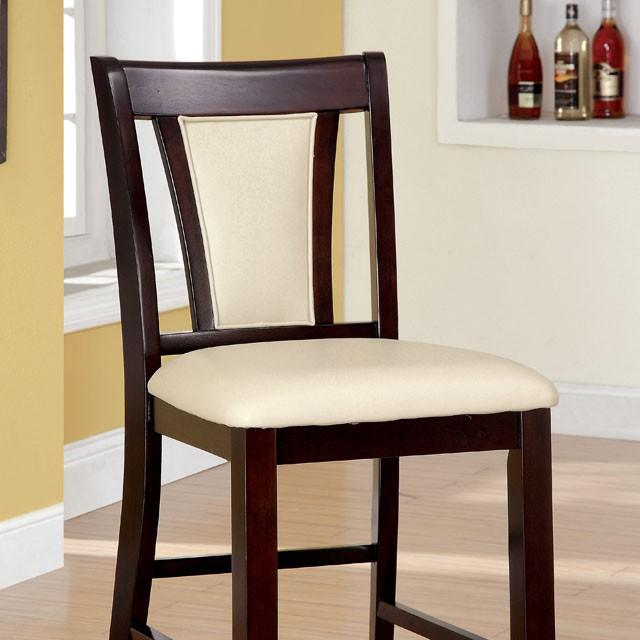 BRENT II Dark Cherry/Ivory Counter Ht. Chair (2/CTN) - Furniture Center (NY)