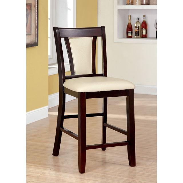 BRENT II Dark Cherry/Ivory Counter Ht. Chair (2/CTN) - Furniture Center (NY)