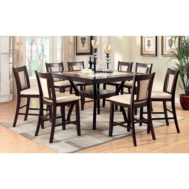 BRENT II Dark Cherry/Ivory Counter Ht. Chair (2/CTN) - Furniture Center (NY)