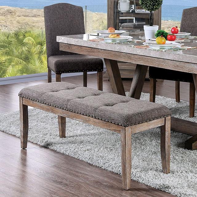Bridgen Natural/Brown Bench - Furniture Center (NY)