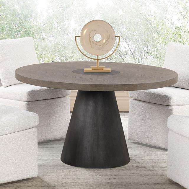 Broager 5 Pc Dining Table Set (Light Gray Caster Chairs) - Furniture Center (NY)