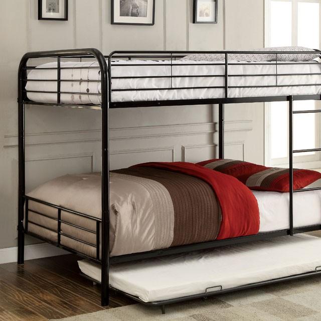BROCKET Black Metal Full/Full Bunk Bed - Furniture Center (NY)