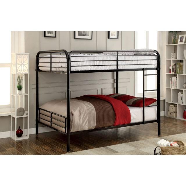 BROCKET Black Metal Full/Full Bunk Bed - Furniture Center (NY)