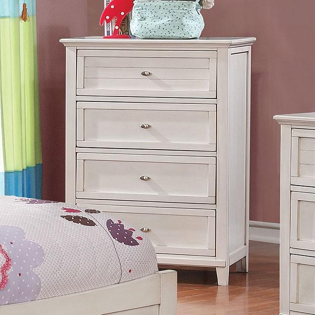 Brogan Antique White Chest - Furniture Center (NY)