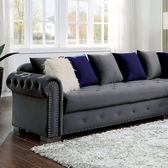 WILMINGTON Sectional, Gray - Furniture Center (NY)