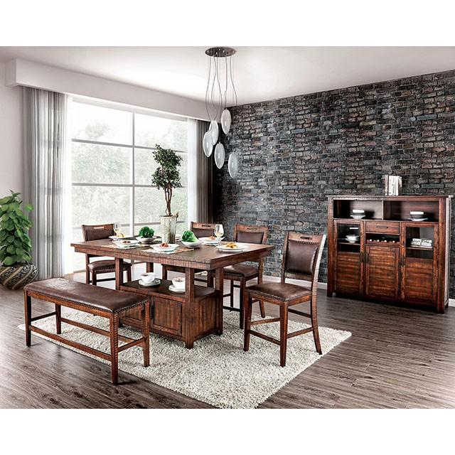 Wichita Light Walnut Counter Ht. Table - Furniture Center (NY)
