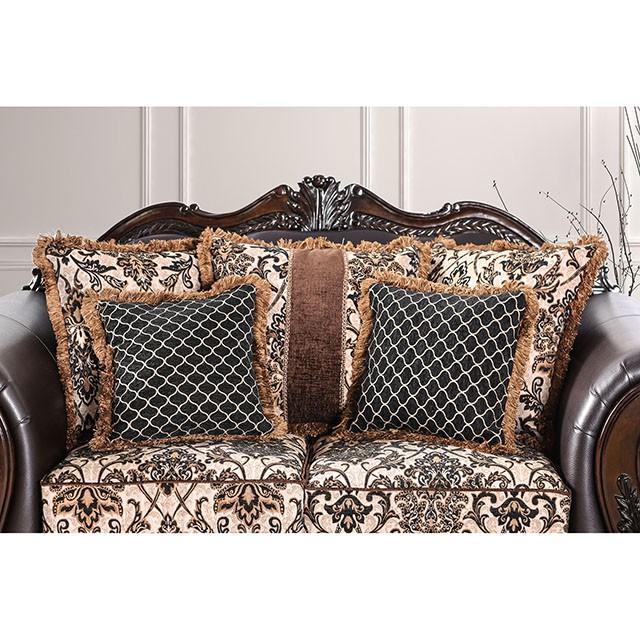 JAMAEL Brown/Espresso Sofa - Furniture Center (NY)