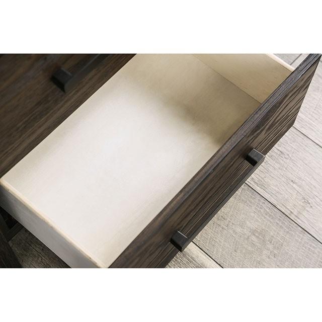 Rexburg Wire-Brushed Rustic Brown Night Stand - Furniture Center (NY)