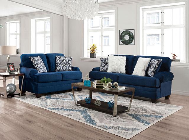 WALDSTONE Sofa, Navy - Furniture Center (NY)