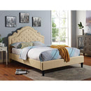 Aubree Bed Beige - Furniture Center (NY)