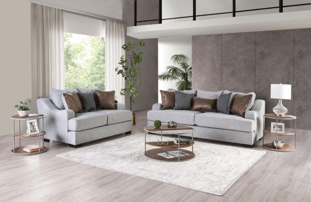SKYLINE Sofa, Light Gray/Brown - Furniture Center (NY)