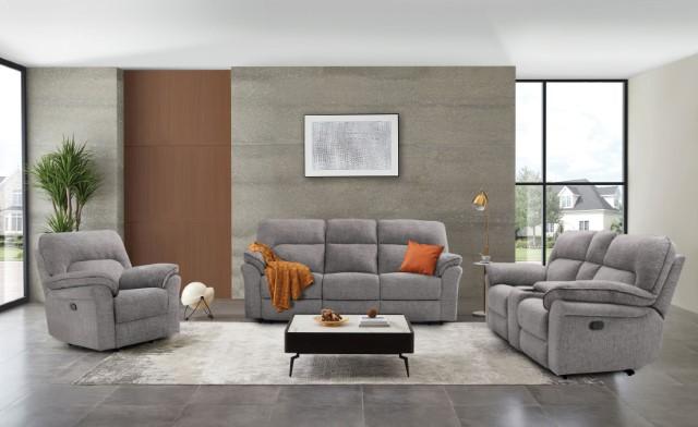JOSIAS Sofa, Light Gray Fabric - Furniture Center (NY)