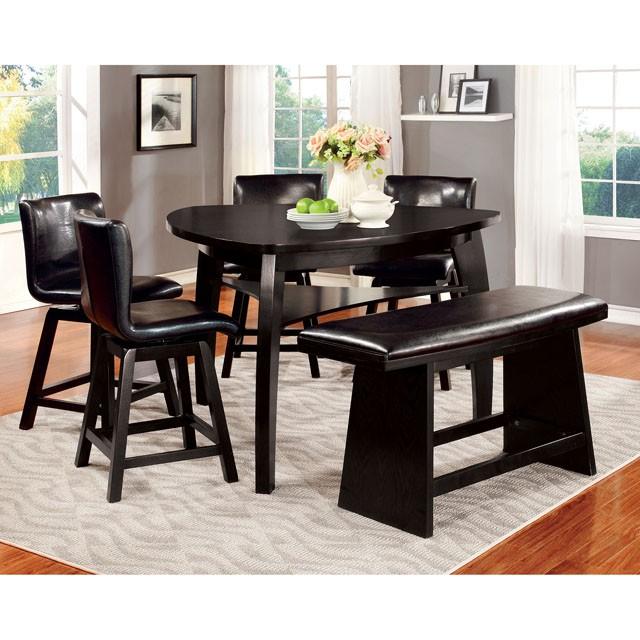 HURLEY Black Counter Ht. Table - Furniture Center (NY)