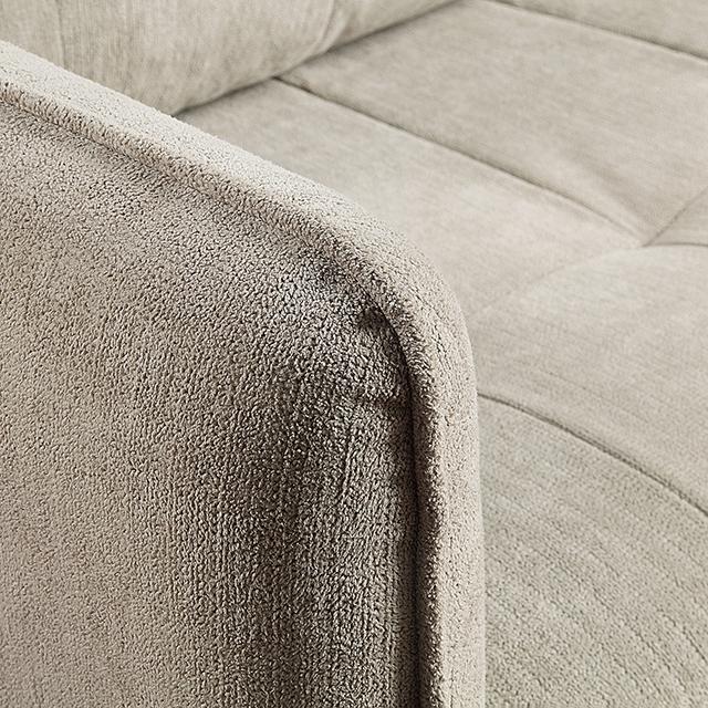 LYNDA Loveseat w/ Pillows, Light Gray - Furniture Center (NY)