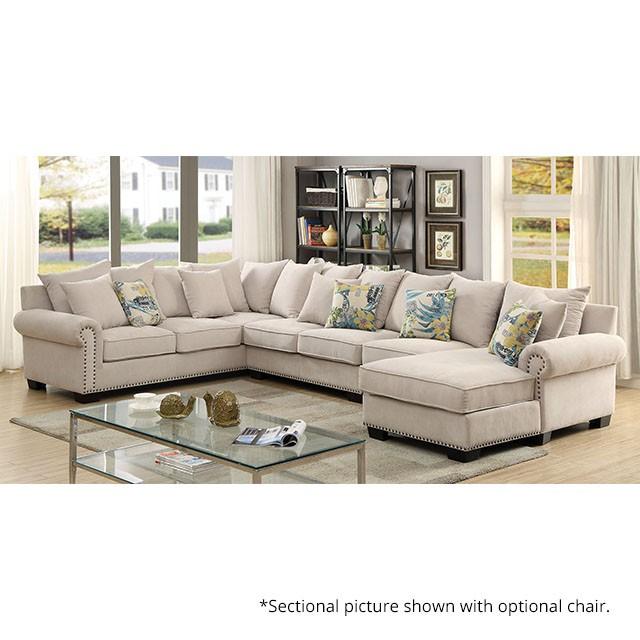 SKYLER Beige Sectional - Furniture Center (NY)