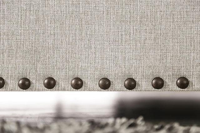 PICOTEE Loveseat, Light Gray/Black - Furniture Center (NY)