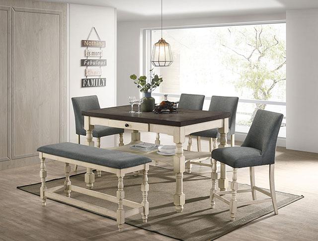PLYMOUTH Counter Ht. Bench - Furniture Center (NY)