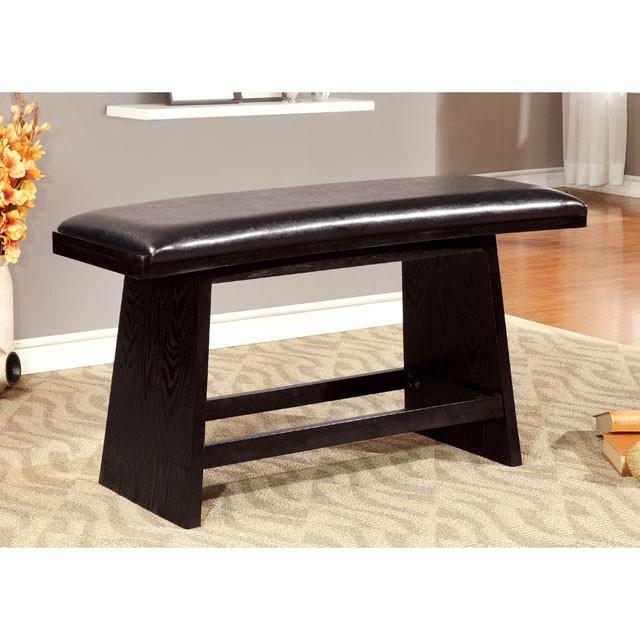 HURLEY Black Counter Ht. Bench - Furniture Center (NY)