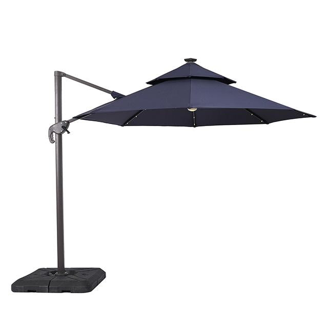 Nuti 10 Ft Round Umbrella w/ LED Light + 37" Large Base - Furniture Center (NY)