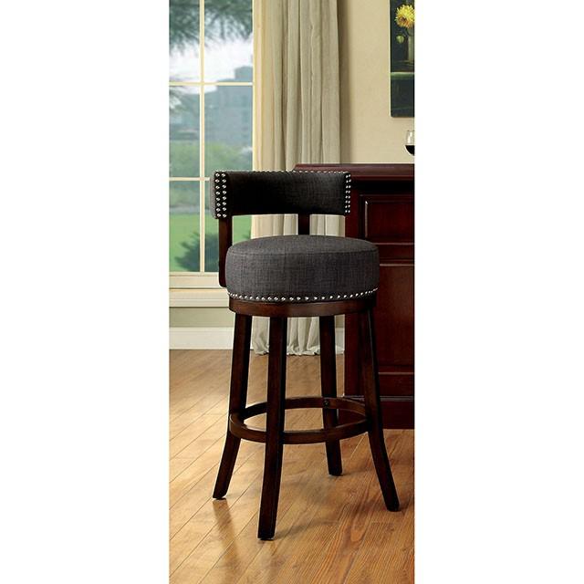 LYNSEY Dark Oak/Gray 29" Bar Stool - Furniture Center (NY)
