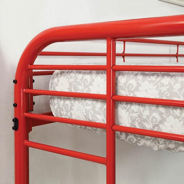 Opal Red Twin/Full Bunk Bed - Furniture Center (NY)